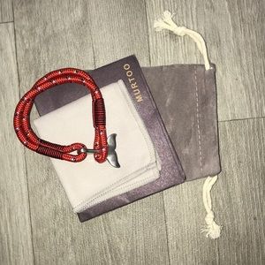 Red whale tale bracelet
